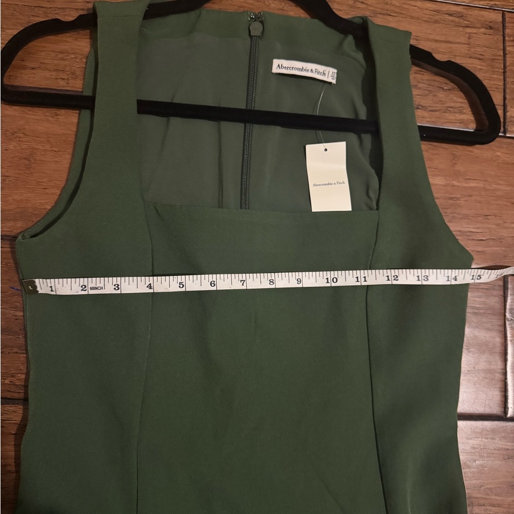 NWT!! Abercrombie & Fitch Green Sleeveless Sheath Dress - Picture 10 of 11